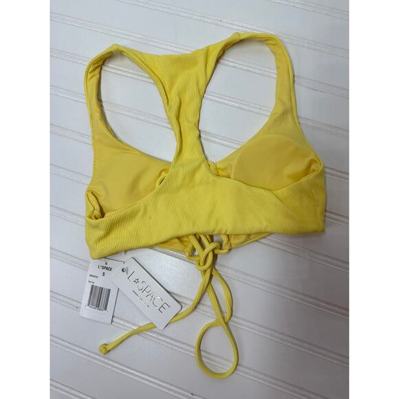 NWT L Space Bikini Top Dax Yellow Wrap Tie &  Color-Block Ringo Bundle Size S - Picture 6 of 6